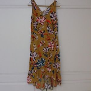 Floral High Low sleeveless dress